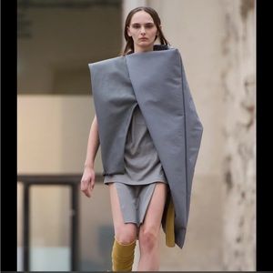 Rick Owens runway tunic DIRT look 15 from 2018 runway show couture HTF